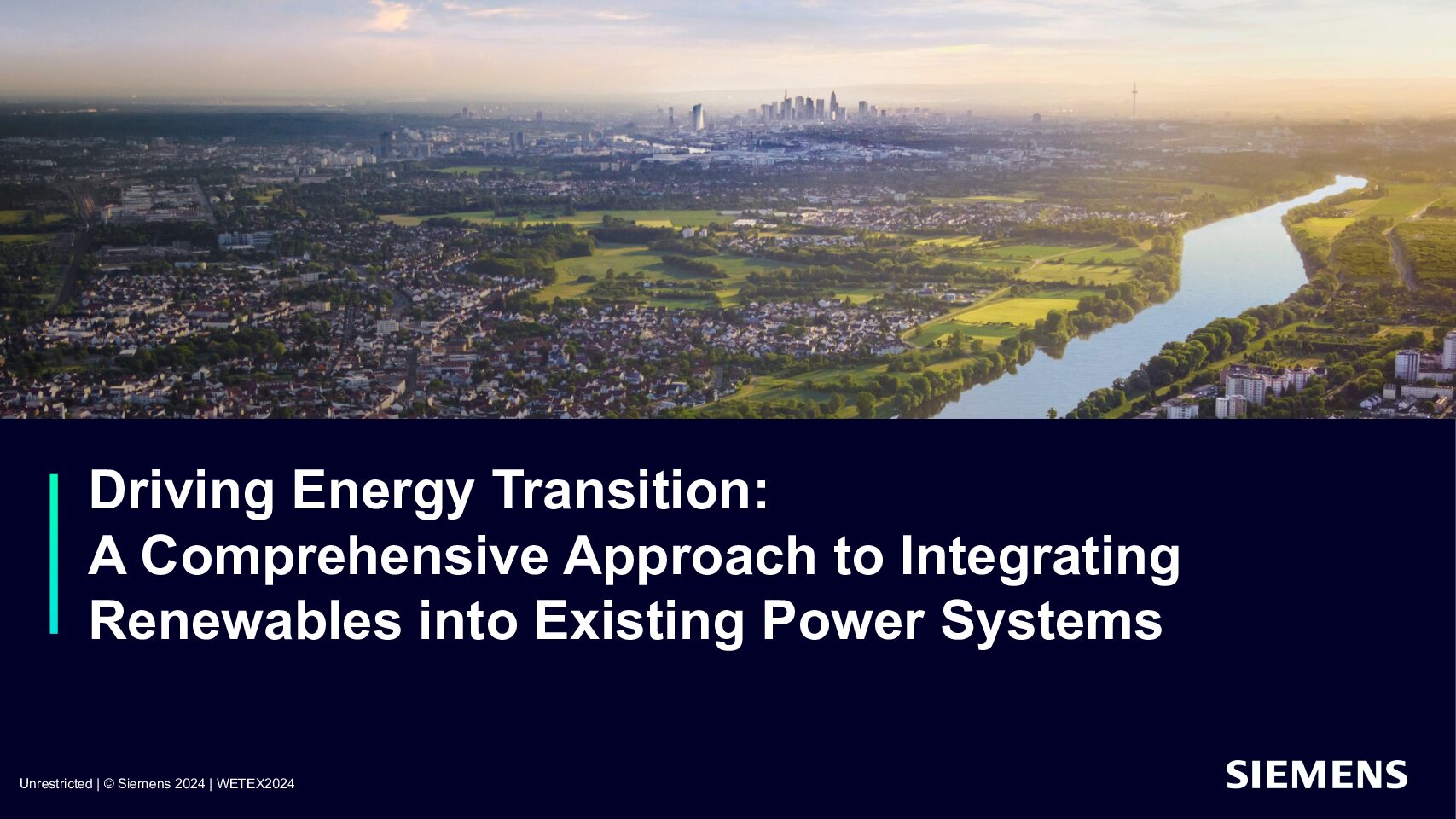 WETEX2024 | Driving Energy Transition A Comprehensive Approach to Integrating Renewables into Existing Power Systems