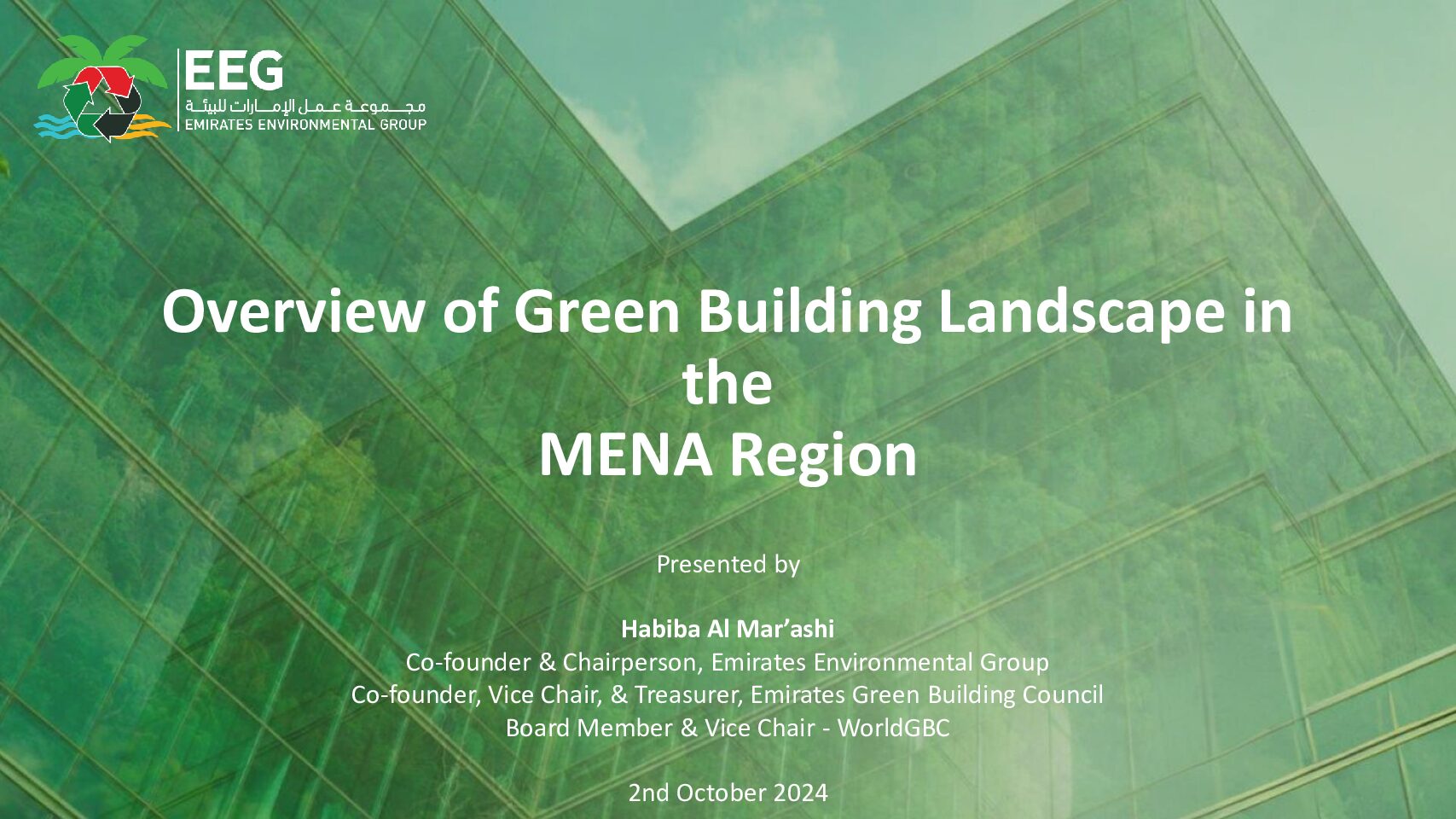 WETEX2024 | Overview of Green Building Landscape in the MENA Region